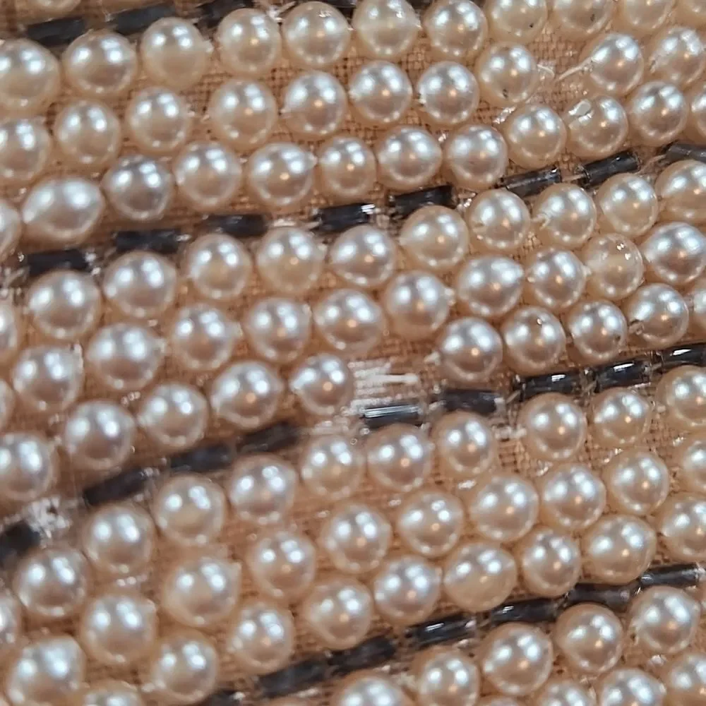 GUC Vintage Ivory Pearl Clutch Mini Zipper Bag